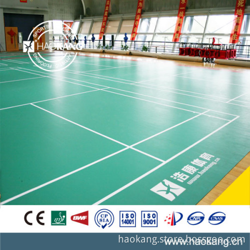 2016 New product PVC badminton sport floor mat/sports gym rubber floor mat
